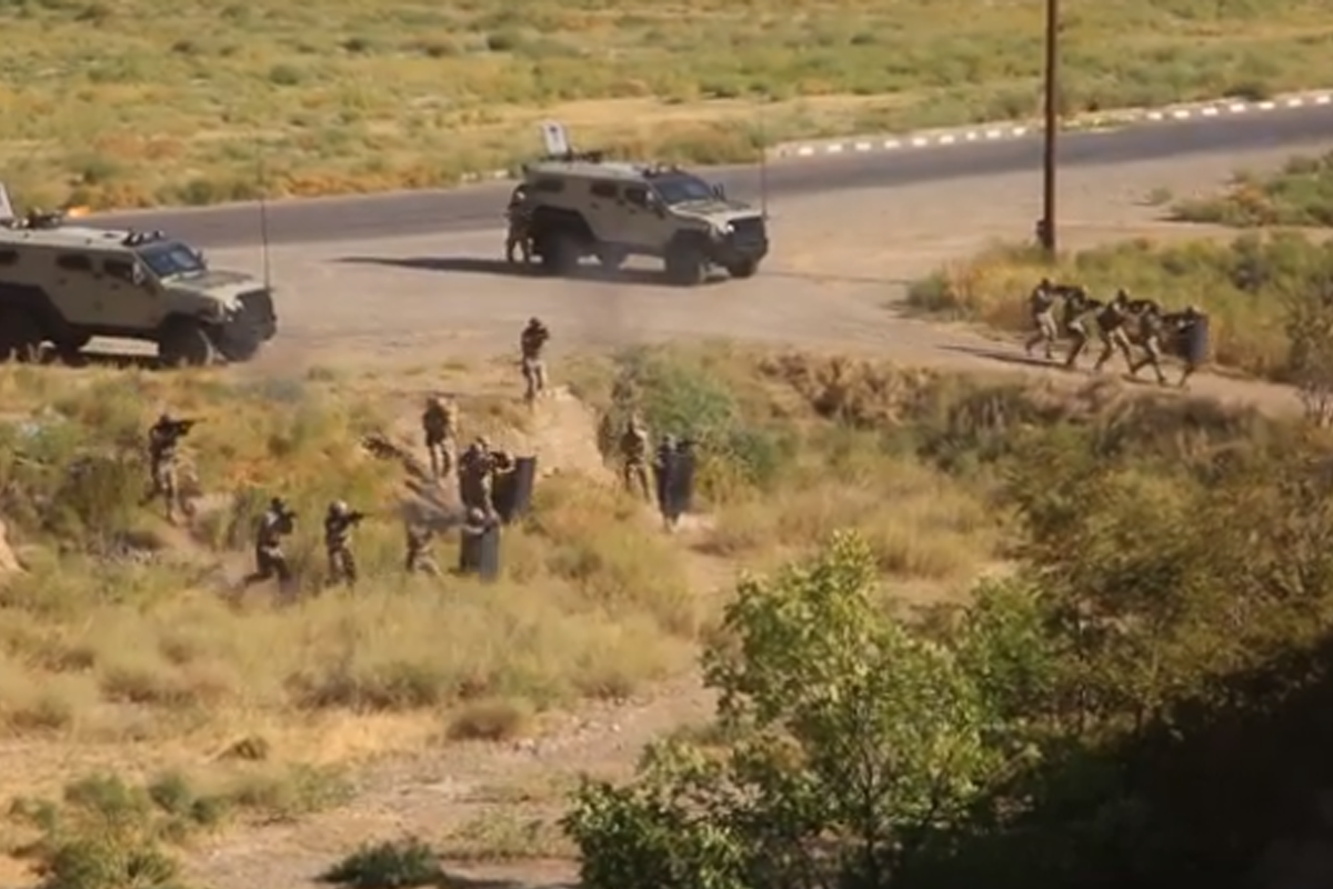 Counter terrorism exercise held in Special Forces Units of Combined Arms Army-VIDEO 