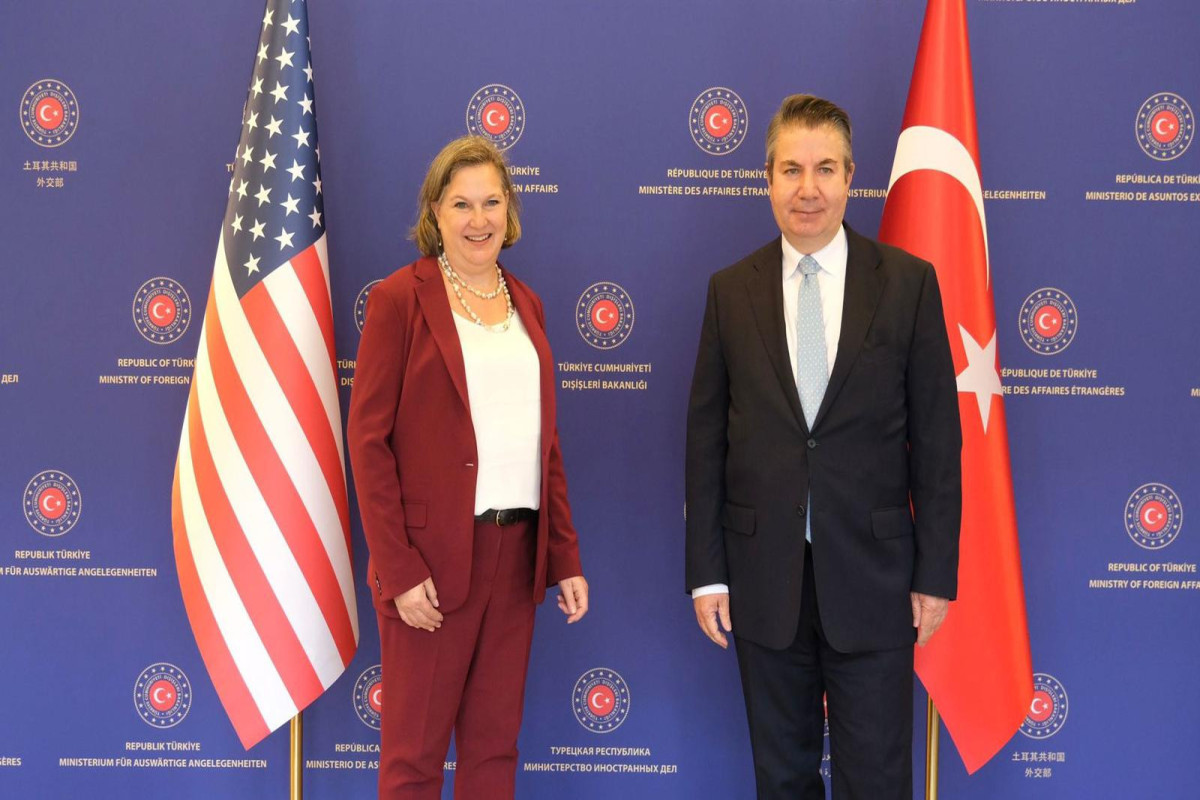 Victoria Nulan US Deputy Secretary of State for Political Affairs and Sadat Onal  Turkish Deputy Foreign Minister Ambassador