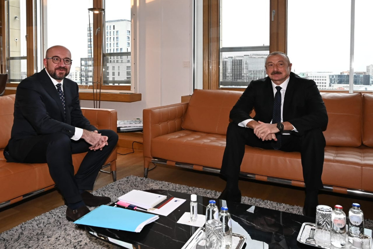 Charles Michel and Ilham Aliyev