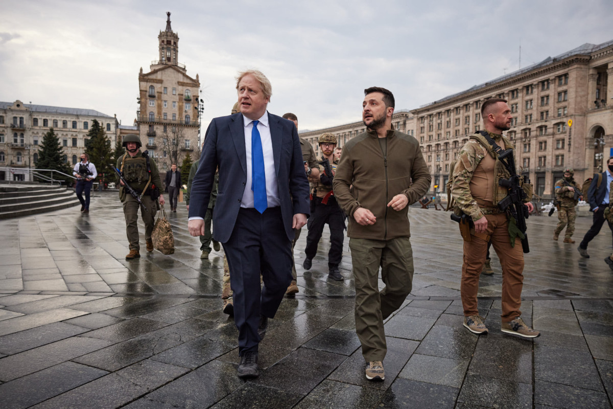 Boris Johnson, Prime Minister of the United Kingdom and Vladimir Zelensky, Ukrainian President