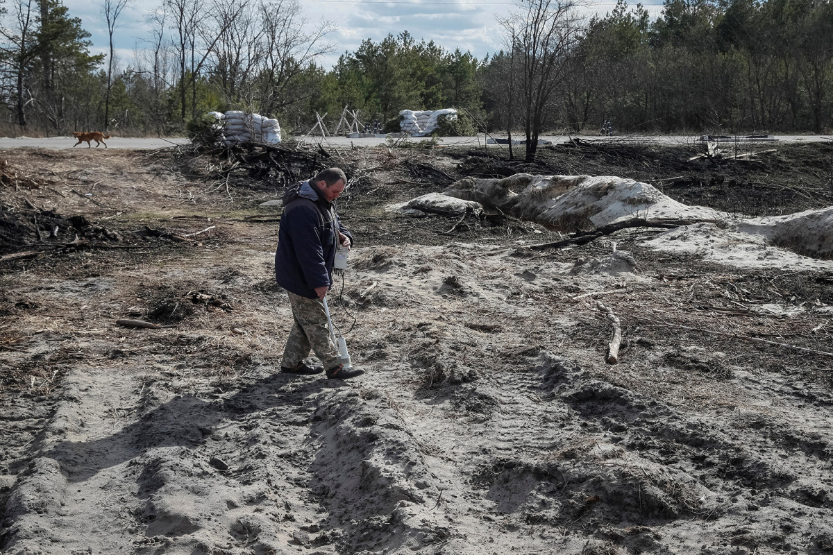 "Abnormally high" radiation where Russians dug trenches in Chernobyl's Red Forest, nuclear power operator says