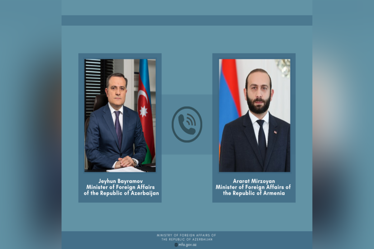 Jeyhun Bayramov, Foreign Minister of Azerbaijan and  Ararat Mirzoyan, Foreign Minister of Armenia