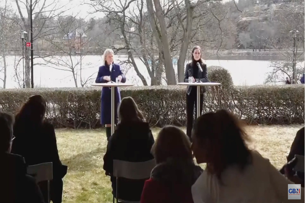 Finnish Prime Minister Sanna Marin and Swedish Prime Minister Magdalena Andersson