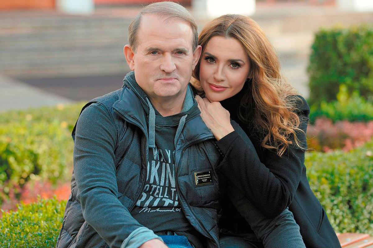 Viktor Medvedchuk, Ukrainian politician, and Oksana Marchenko his wife