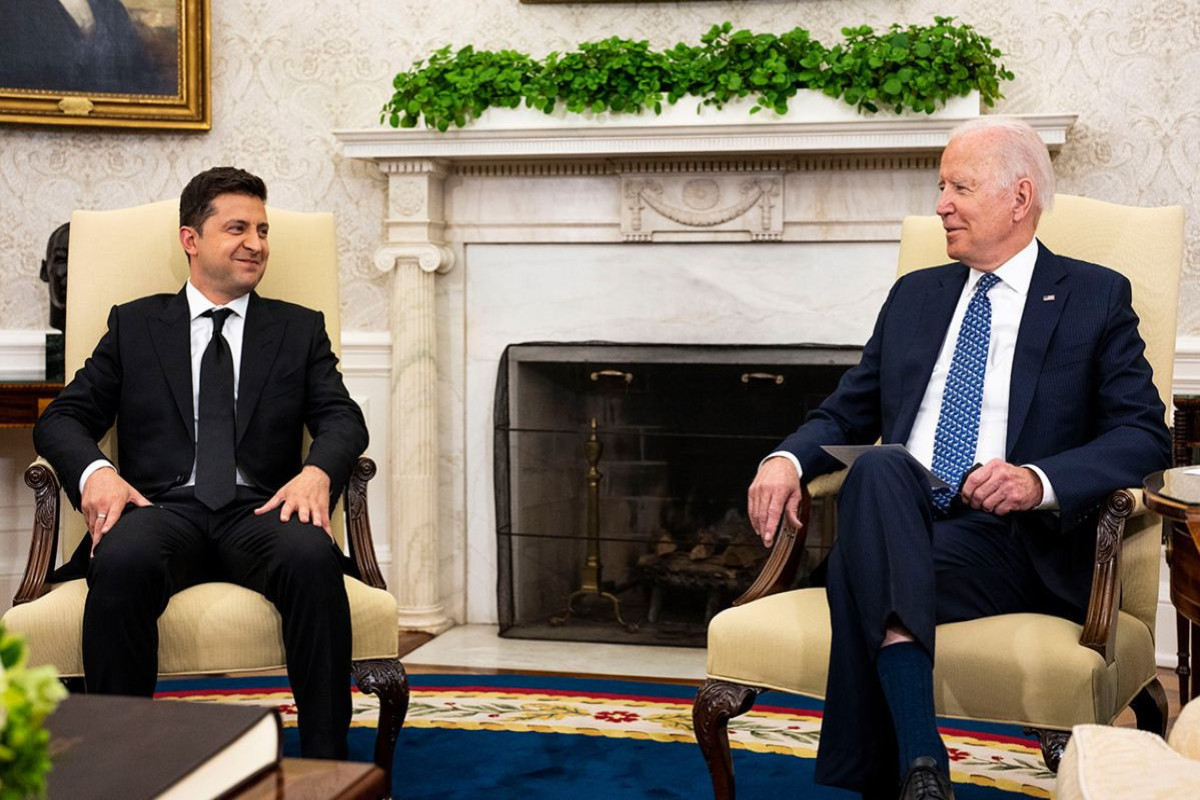 Joe Biden, US President and Volodymyr Zelensky Ukrainian President