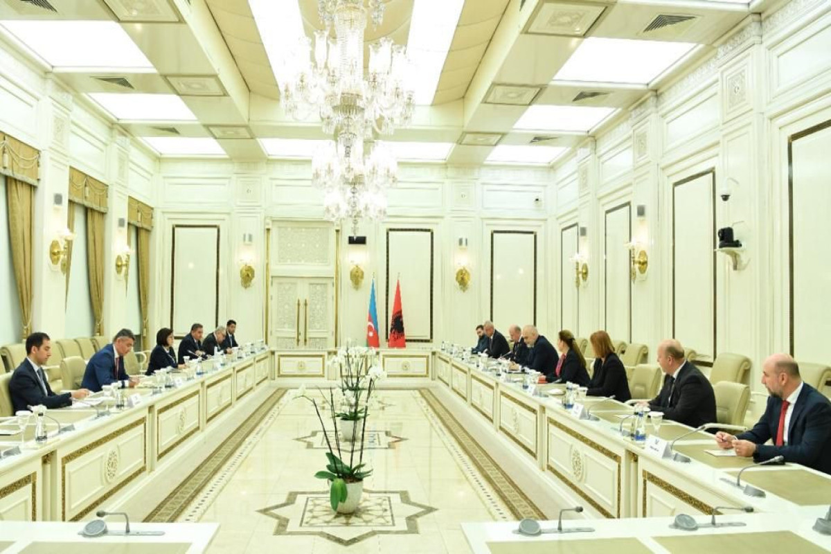 Chair of Milli Majlis Sahiba Gafarova Meets Albanian PM