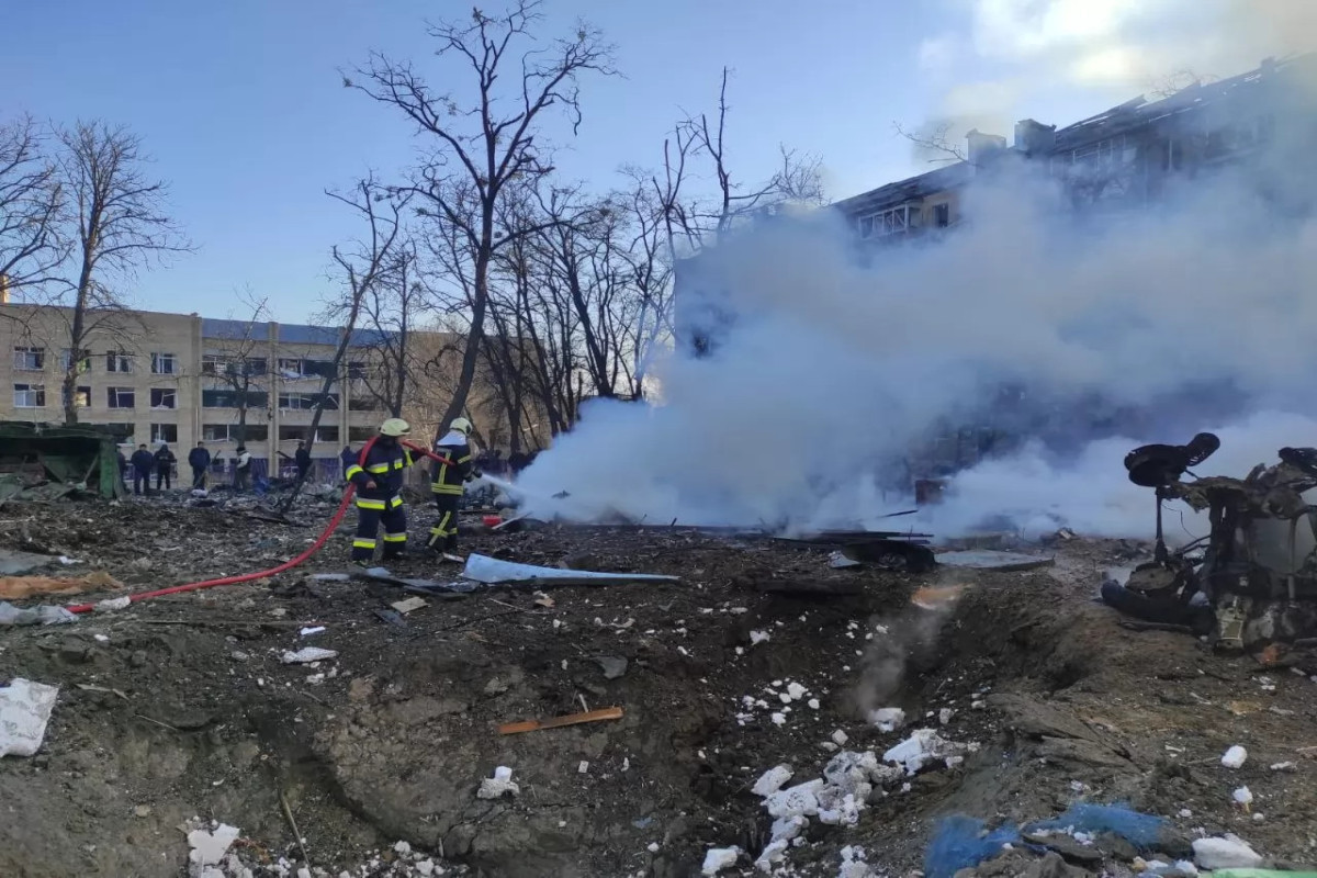 Russia fires long-range missiles at a military plant in Kyiv