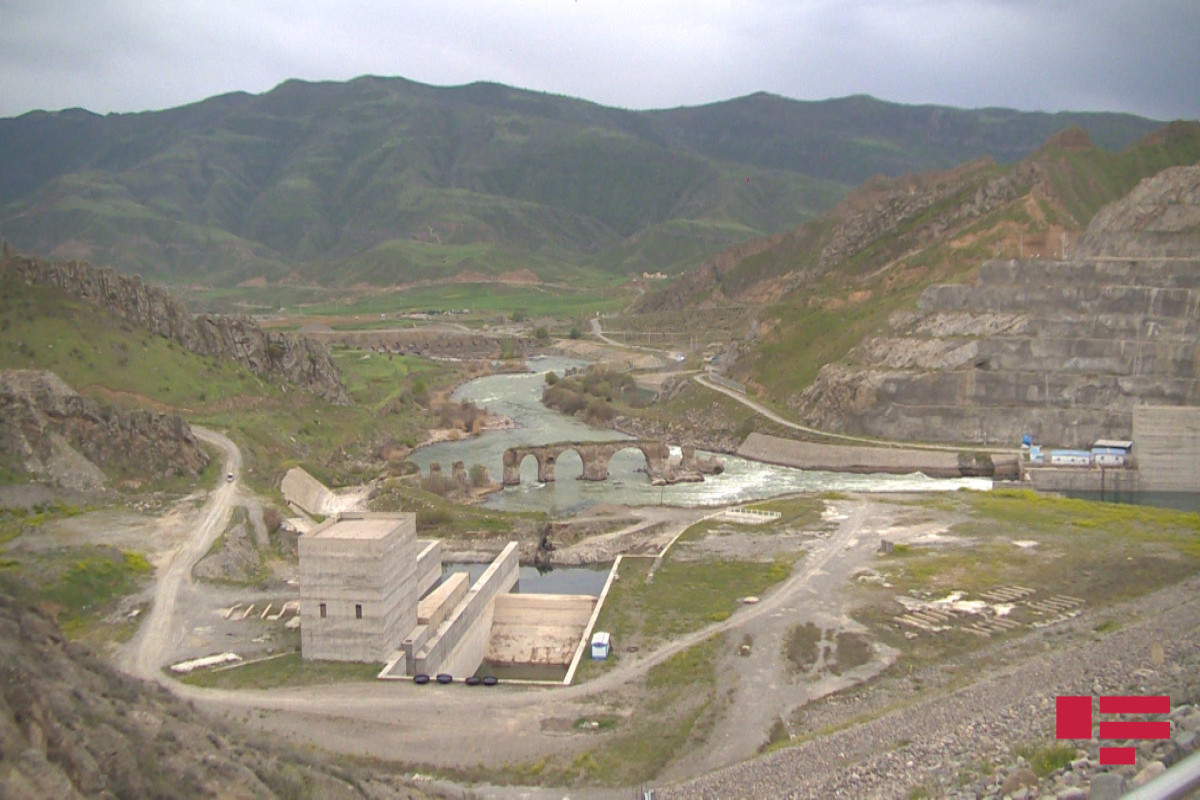 Construction of Khudafarin and "Giz galasi" hydropower plants being continued-PHOTO 
