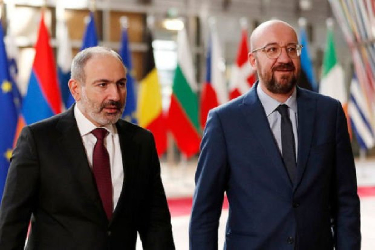 Prime Minister of Armenia Nikol Pashinyan and President of European Council Charles Michel