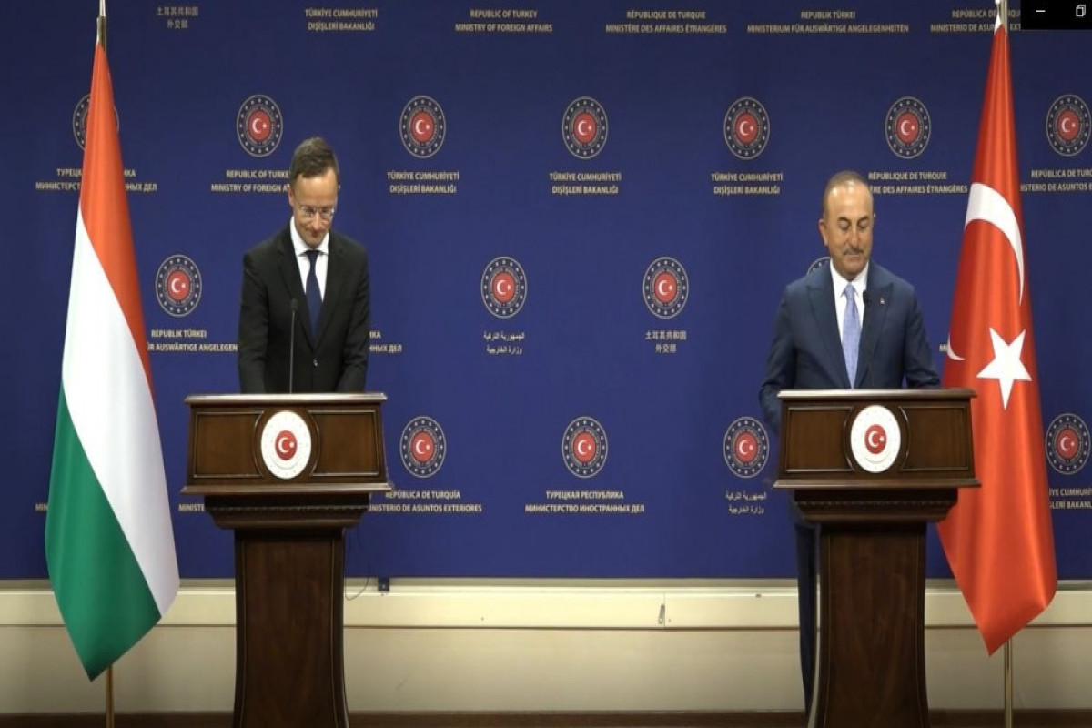 Peter Siyarto, Hungarian Foreign Minister and Mevlut Cavusoglu,, Foreign Minister of Turkiye