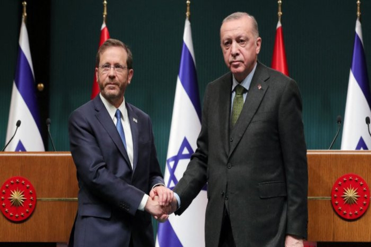 Recep Tayyip Erdogan, Turkish President and Isaac Herzog,  Israel’s President