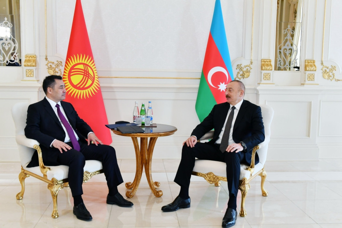 Azerbaijani, Kyrgyz presidents made press statements