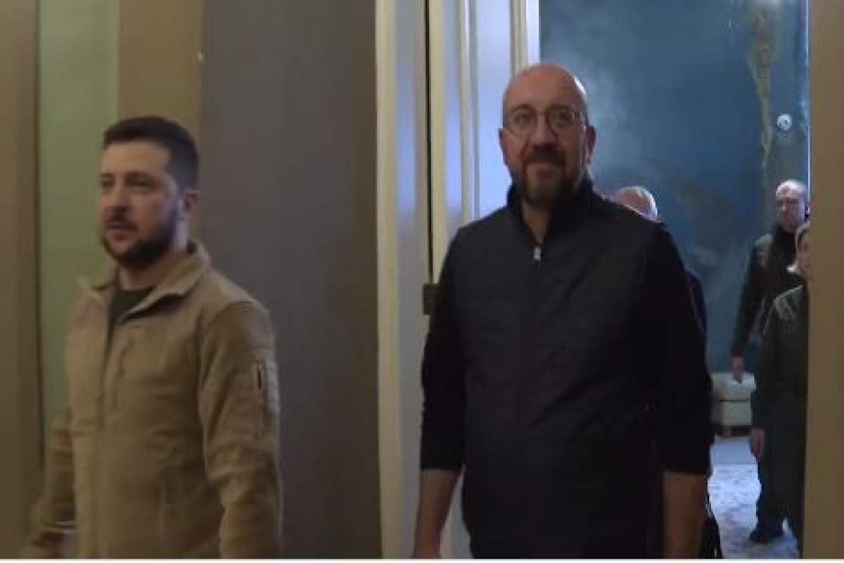 Charles Michel and Volodymr Zelensky