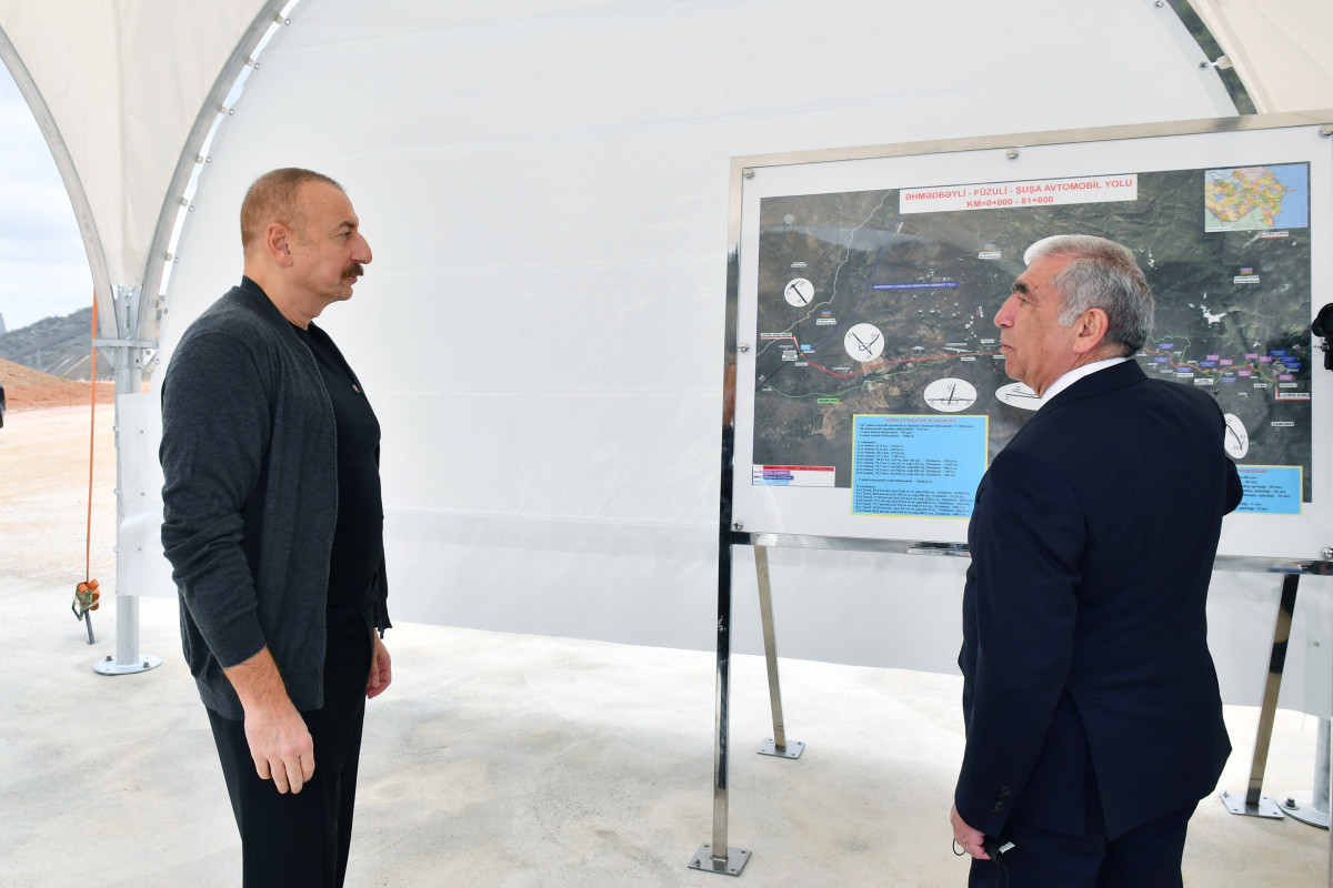 President Ilham Aliyev got acquainted with the construction of the Ahmadbayli-Fuzuli-Shusha highway-UPDATED 