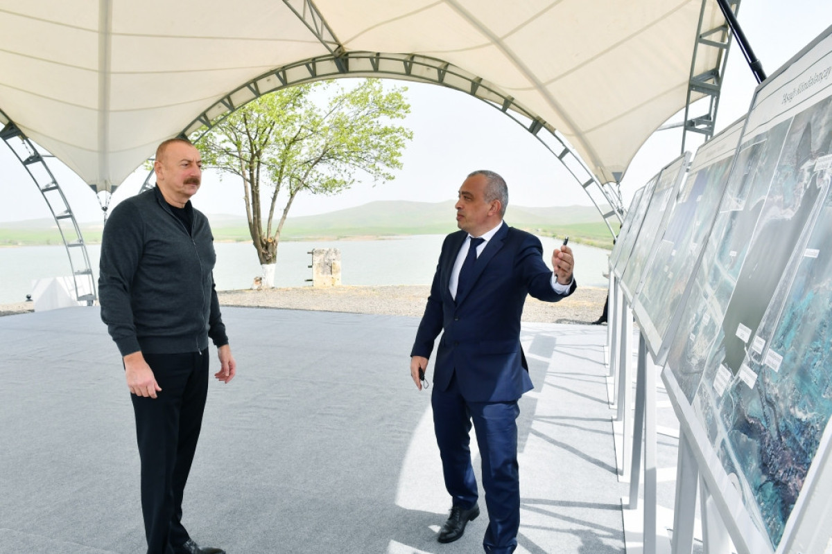 Azerbaijani President reviews repair work to be carried out at the Kondalanchay reservoirs-UPDATED 