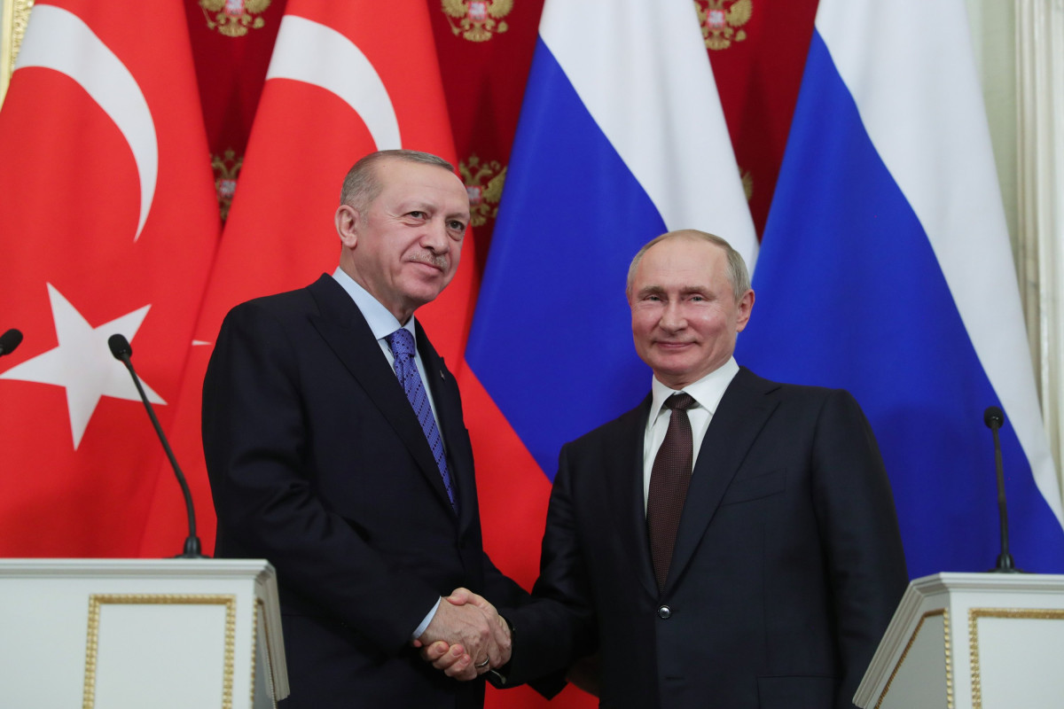 Recep Tayyip Erdogan, Turkish President and Vladimir Putin, Russian President