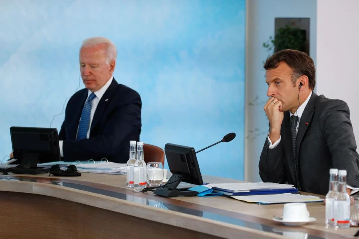 Joe Biden, US President and Emmanuel Macron, France's President