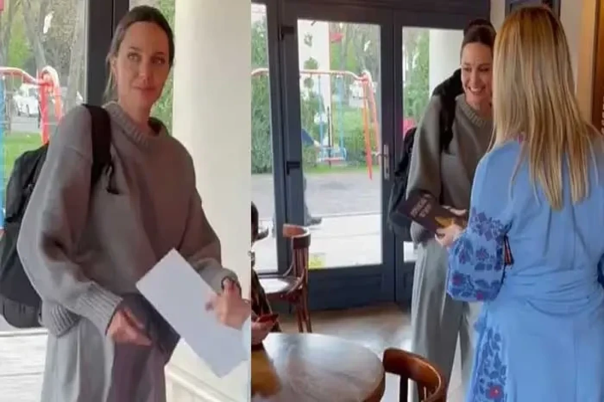 Angelina Jolie makes humanitarian visit to Ukraine