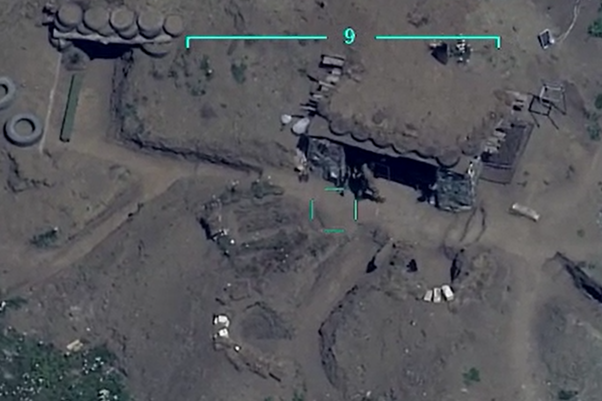 Moment of shot of terrorists’ shelter