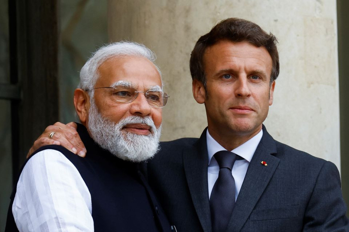 Narendra Modi, India's Prime Minister and Emmanuel Macron, France's President