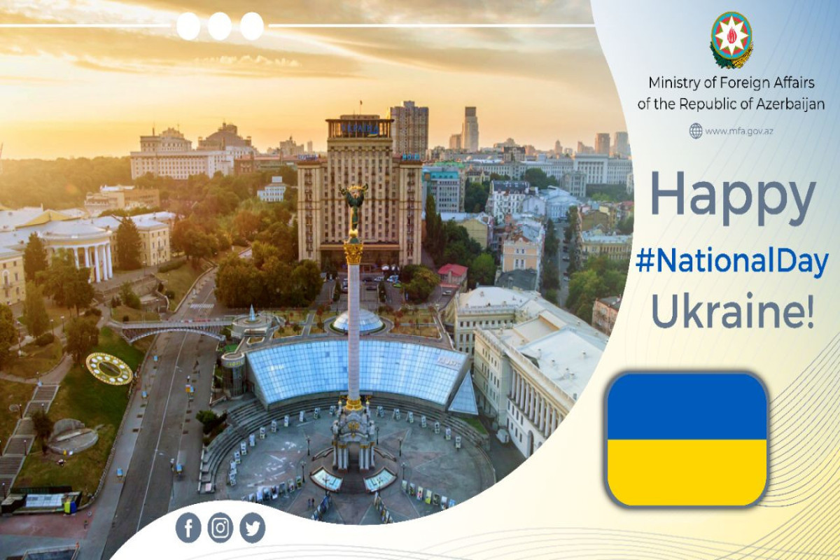 Azerbaijani MFA congratulates Ukraine on Independence Day