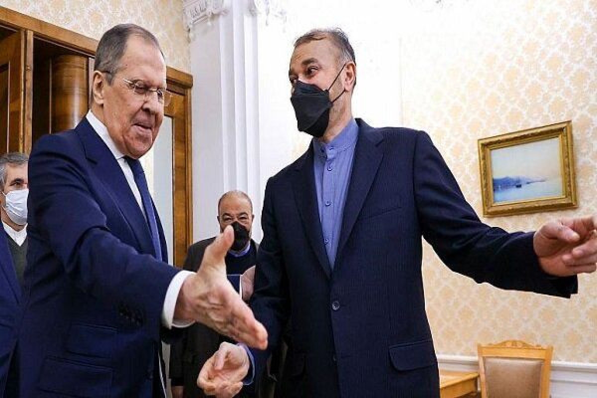 Sergey Lavrov, Russian Foreign Minister and  Hossein Amir-Abdollahian, Iranian Foreign Ministe