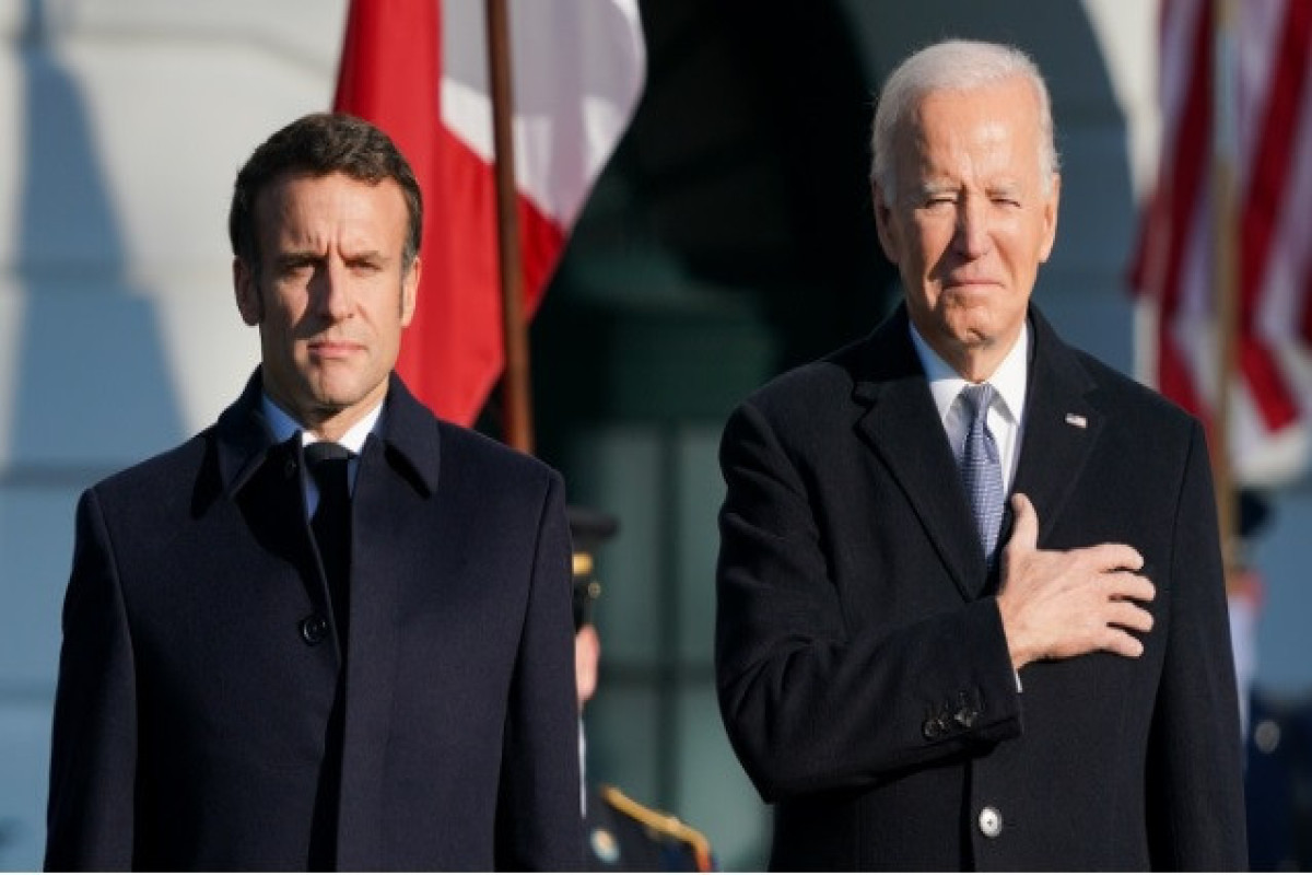 Joe Biden, President of United States and Emmanuel Macron, President of France