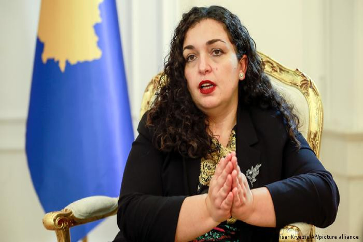 The president of Kosovo, Vjosa Osmani