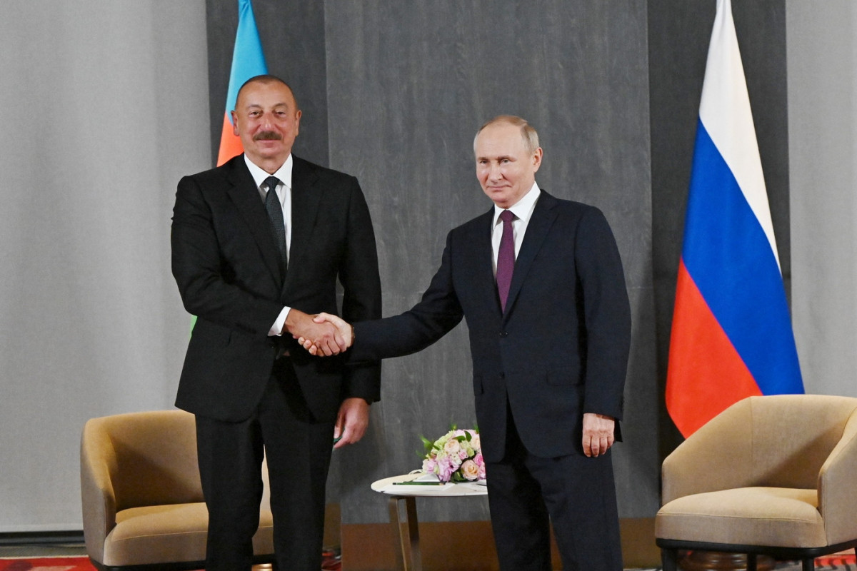 Ilham Aliyev, President of Azerbaijan and Vladimir Putin, President of Russia