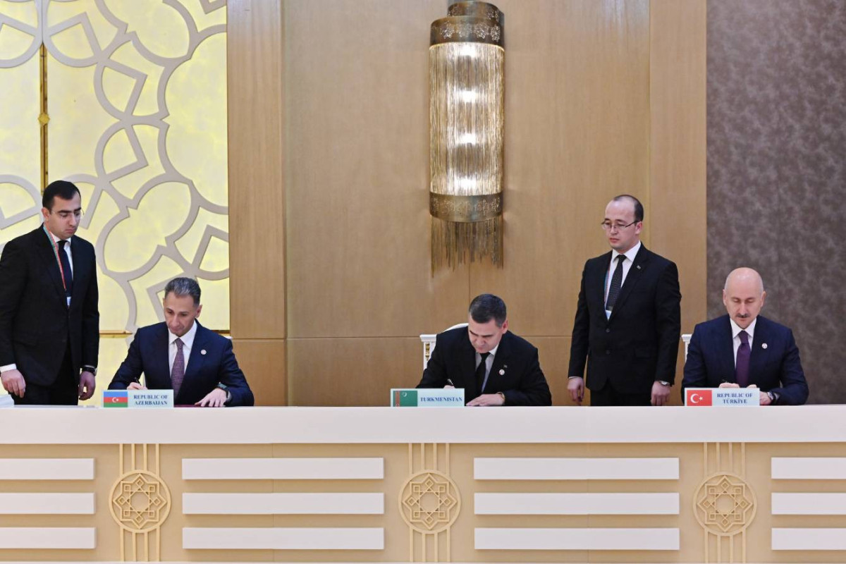Azerbaijan, Turkmenistan, and Turkiye signed memorandum on  development of cooperation in field of transport