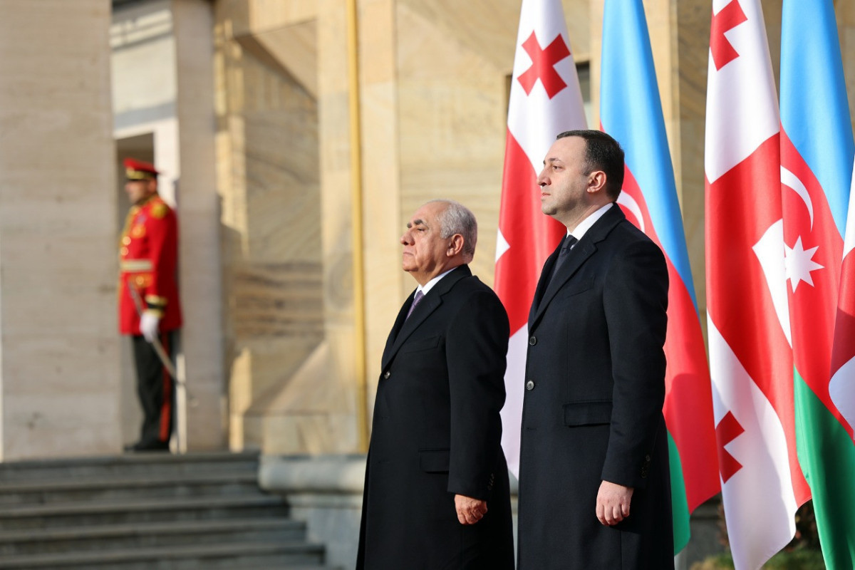 Azerbaijani Prime Minister, Ali Asadov and Georgian Prime Minister, Irakli Garibashvili