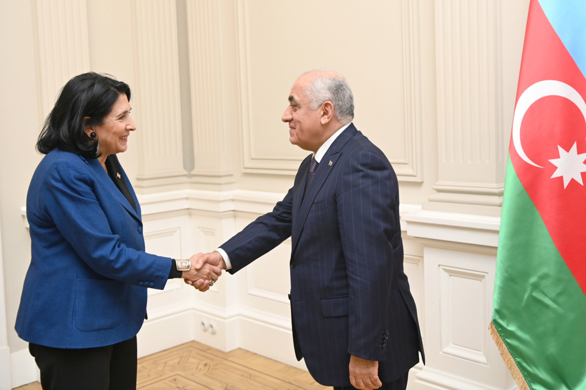 Georgian President, Salome Zurabishvili and Azerbaijani PM, Ali Asadov