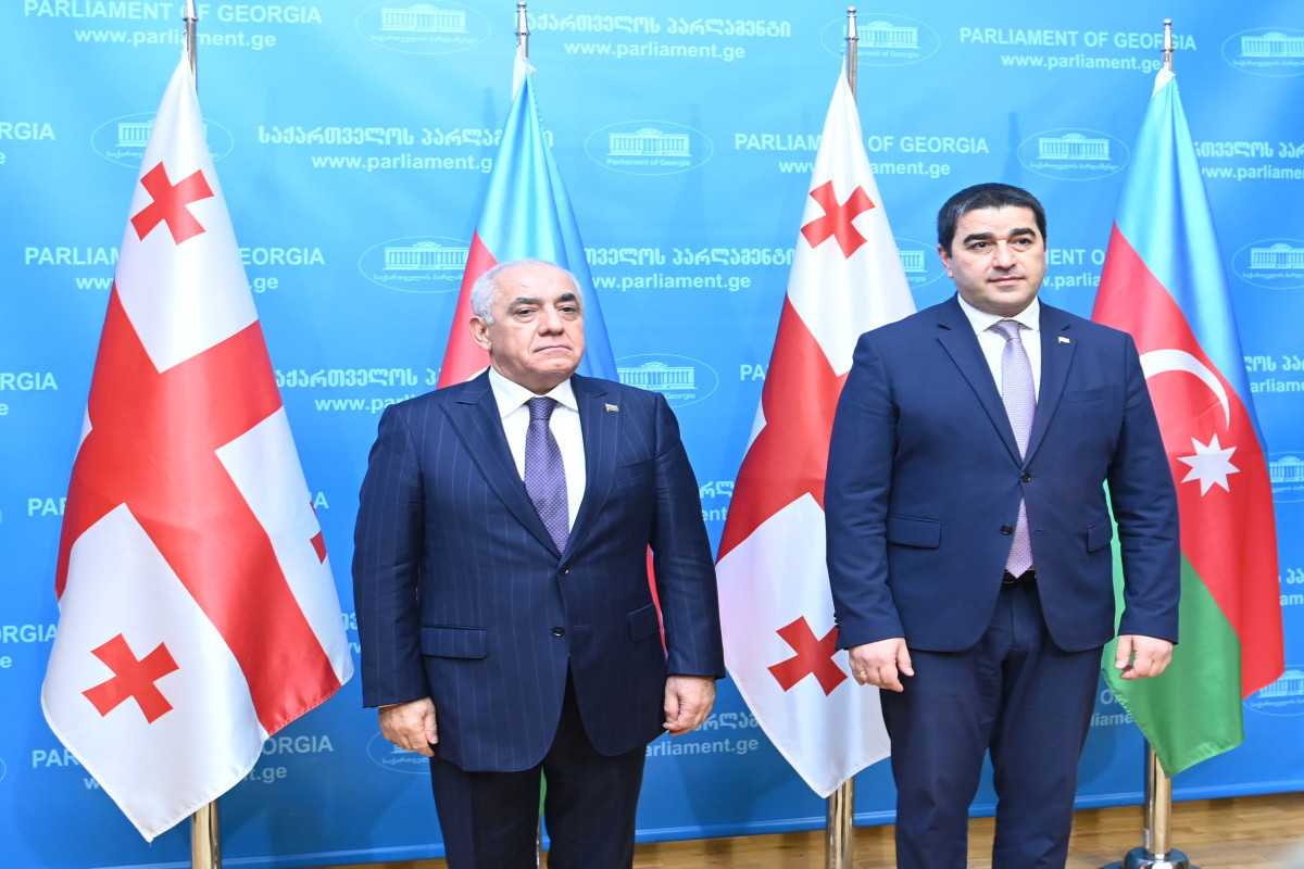 Ali Asadov, Azerbaijani PM and Shalva Papuashvili, Georgian Parliament Speaker