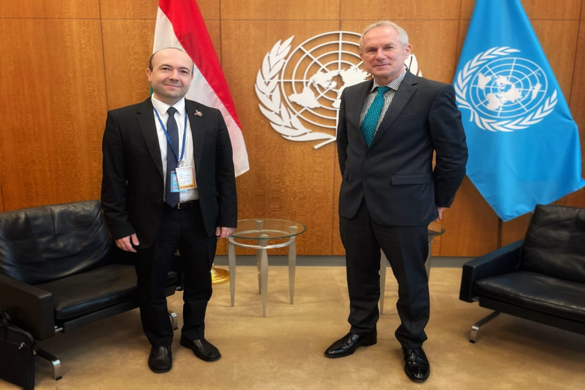 Deputy Foreign Minister of Azerbaijan Fariz Rzayev, UN General Assembly Csaba Kőrösi