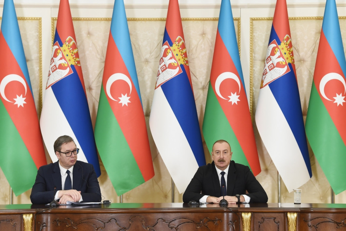 Presidents of Azerbaijan and Serbia made press statements -UPDATED 