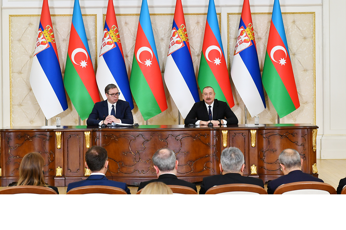 Aleksandar Vucic, President of the Republic of Serbia and Ilham Aliyev, Azerbaijani President