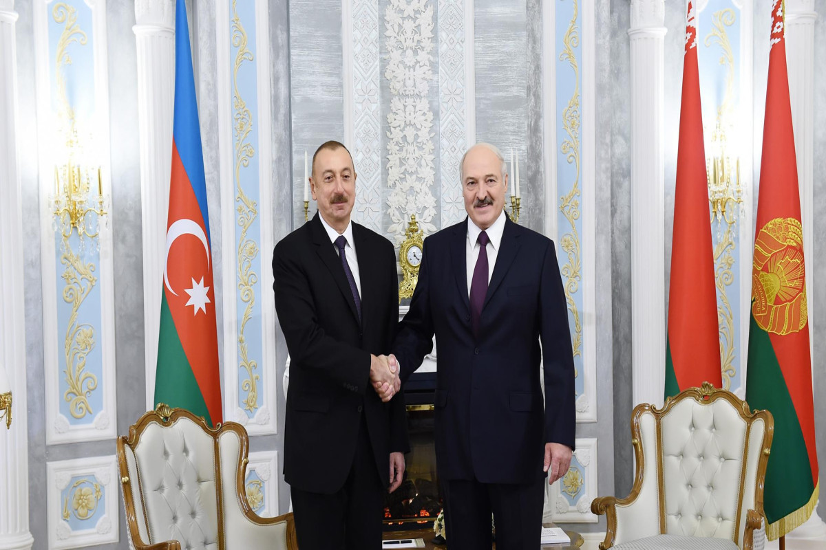 Ilham Aliyev, President of Azerbaijan and Alexander Lukashenko, President of Belarus