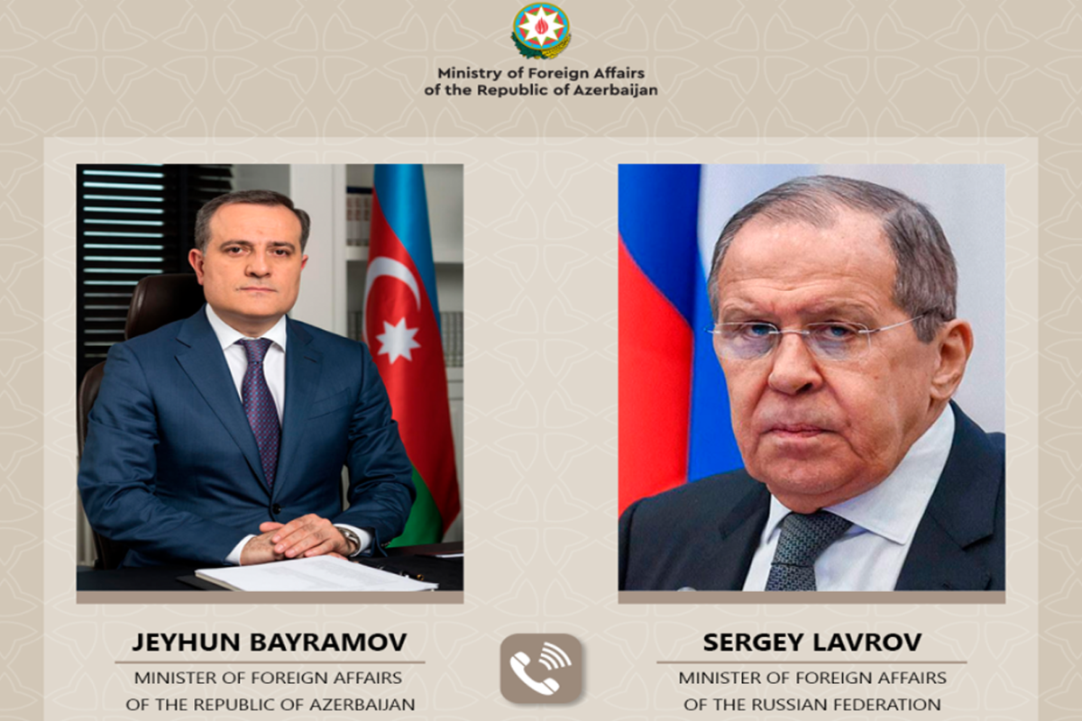 Sergei Lavrov, Russian FM and Jeyhun Bayramov, Azerbaijani FM