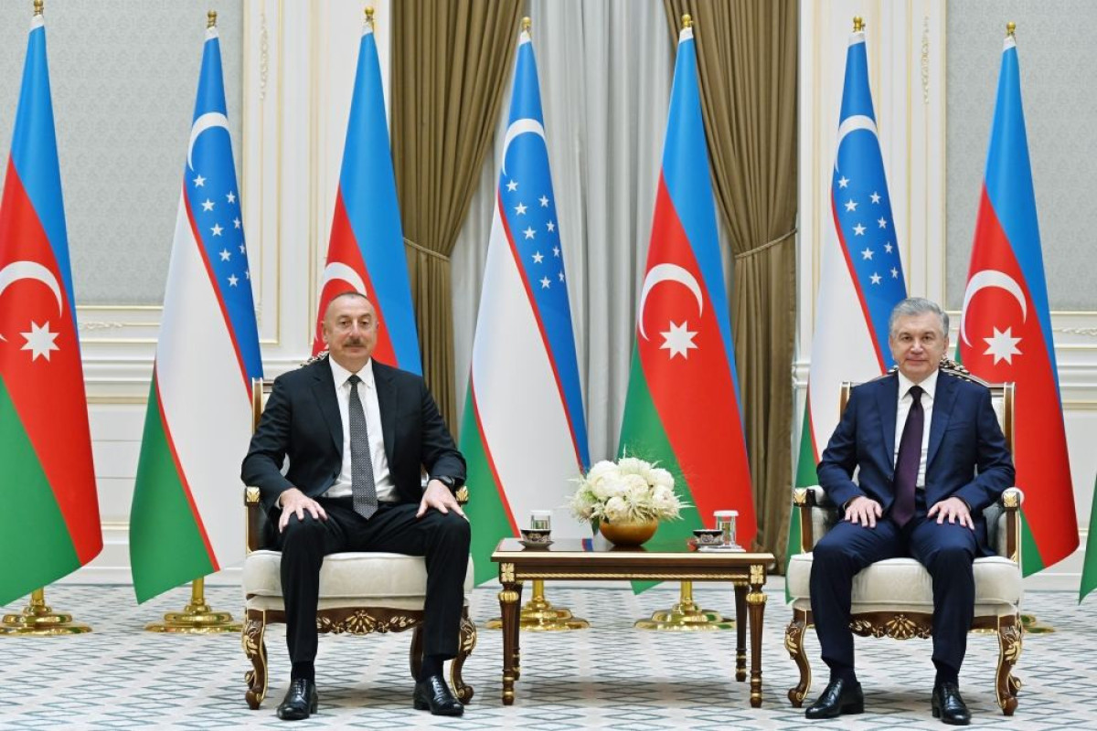 President of the Republic of Uzbekistan, Shavkat Mirziyoyev and President of the Republic of Azerbaijan, Ilham Aliyev