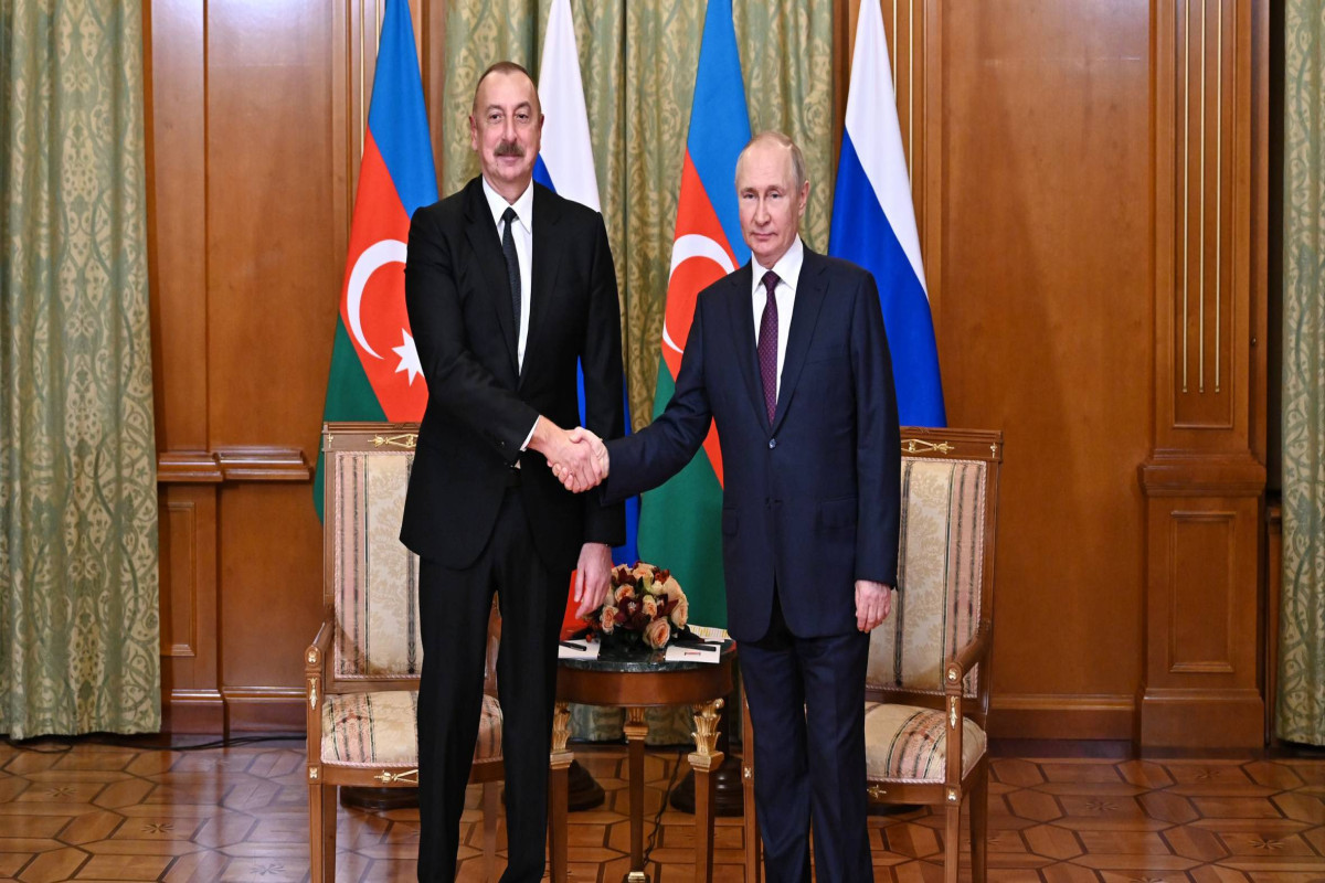 Ilham Aliyev, President of Azerbaijan and Vladimir Putin, President of Russia