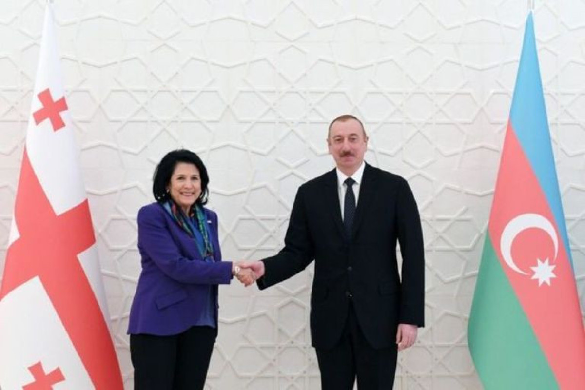 Ilham Aliyev, President of Azerbaijan and Salome Zourabichvili, President of Georgia