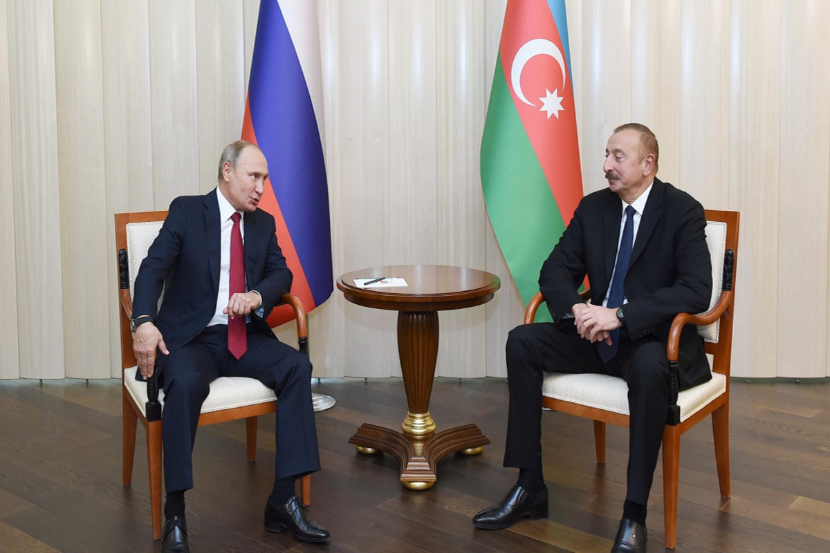 Russian President, Vladimir Putin and Azerbaijani President Ilham Aliyev