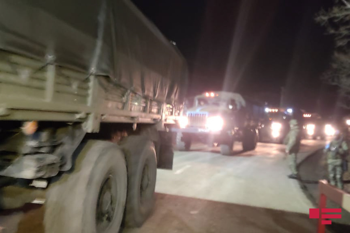 14 vehicles of Russian peacekeepers loaded with supply moved freely from the place of protests on the Lachin-Khankendi road-PHOTO -VIDEO 