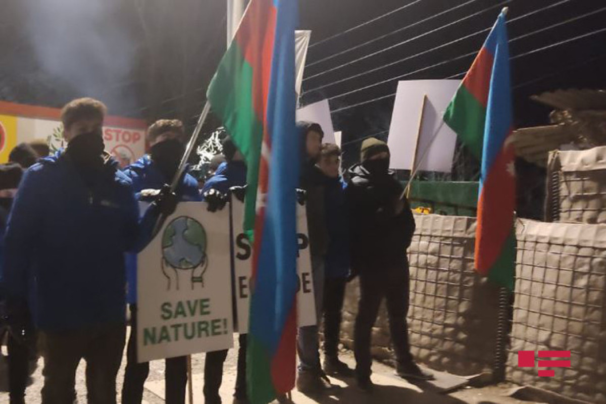 Peaceful protest action on the Lachin road will continue tonight-PHOTO 