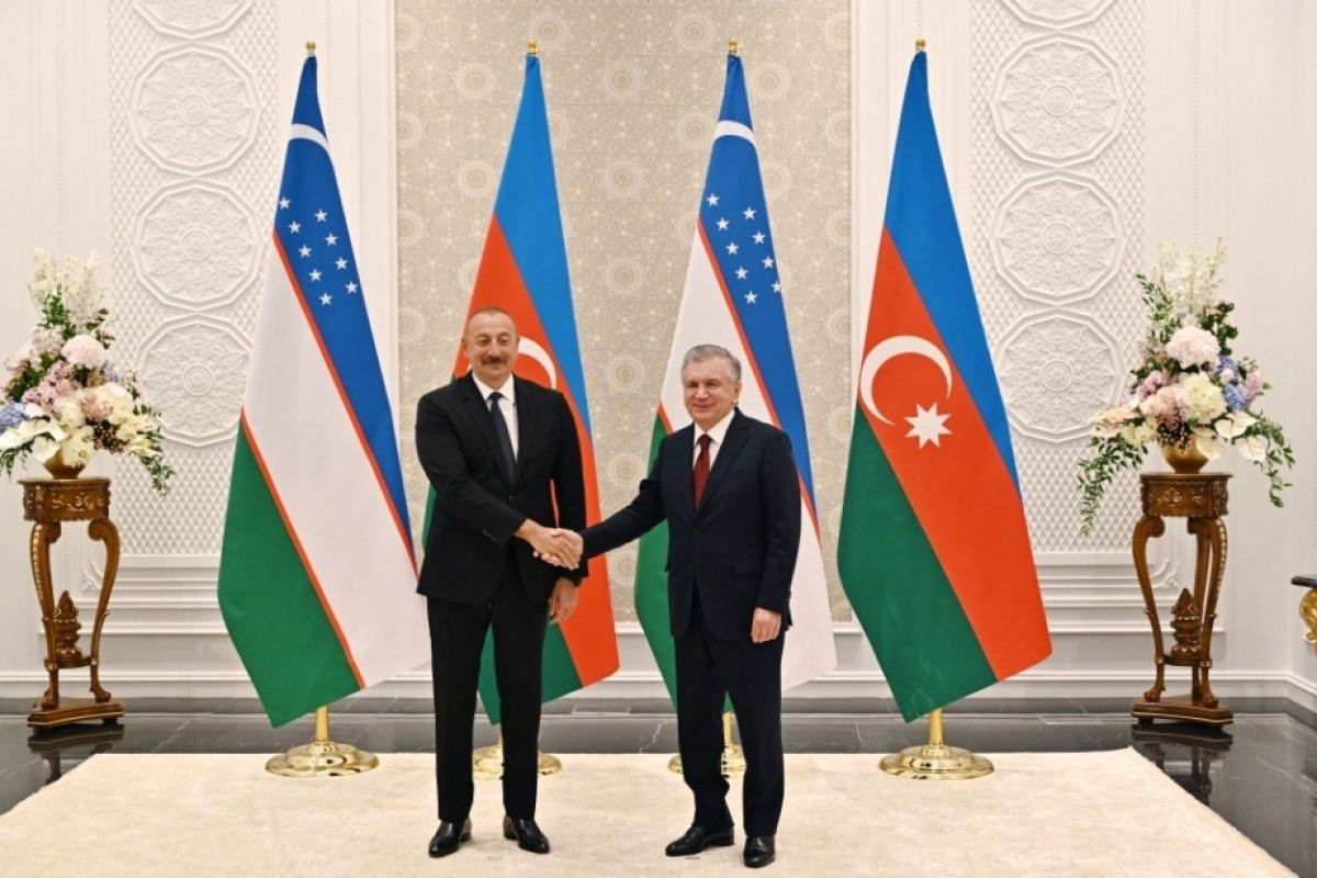 Ilham Aliyev, President of Azerbaijan, Shavkat Mirziyoyev, President of the Republic of Uzbekistan