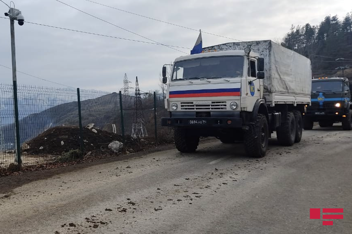 Supply vehicles of Russian peacekeepers passed unimpeded for the next time from the Khankendi-Lachin road where protest action is held-VIDEO 