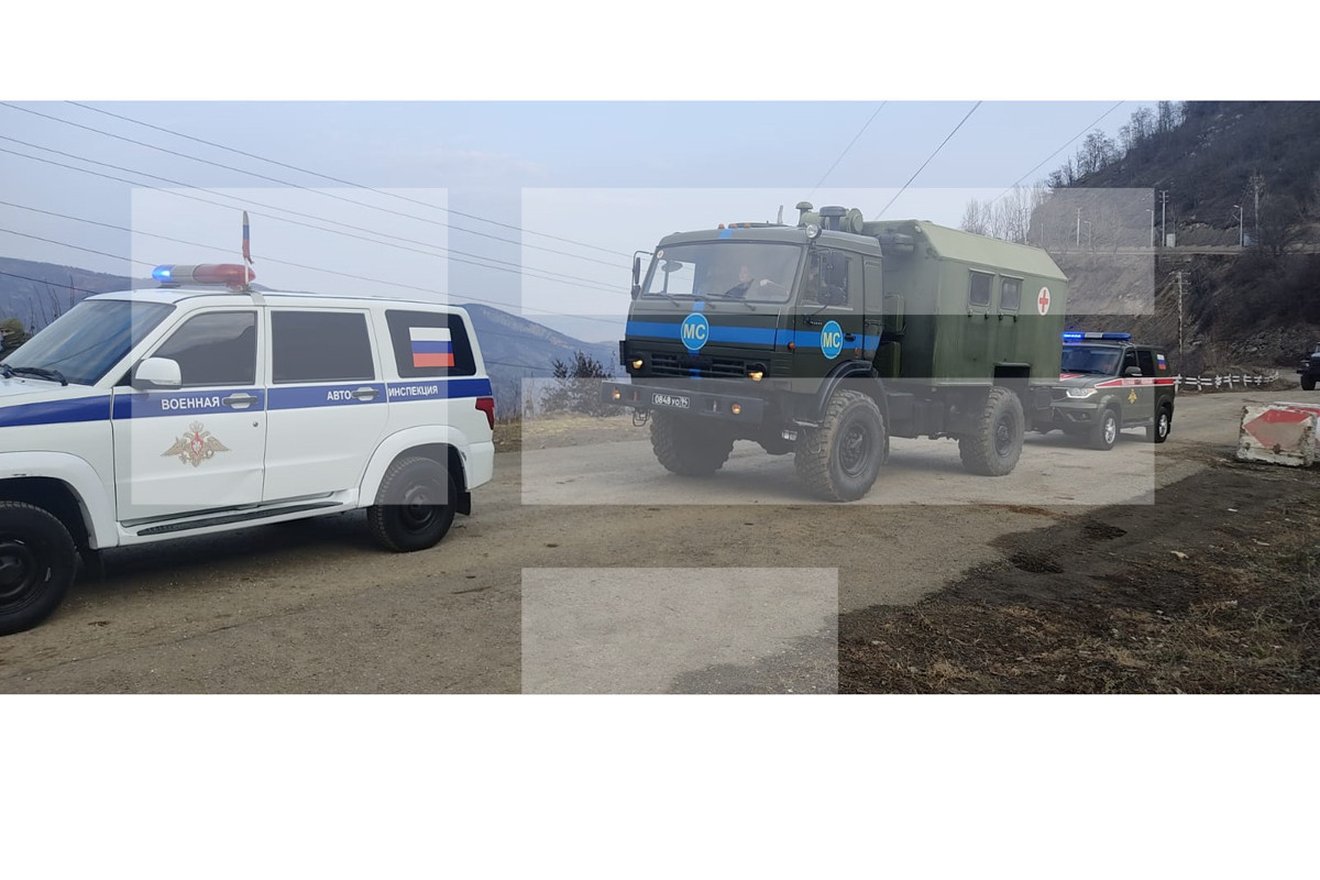 Supply vehicles of Russian peacekeepers pass through Azerbaijan's Lachin road-VIDEO 