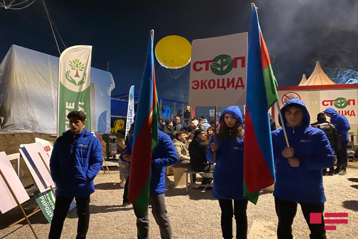 Azerbaijani eco-activists continue peaceful protest action on Lachin-Khankendi road, chanting slogans -PHOTO -VIDEO 