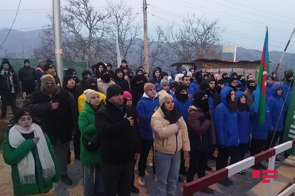 Protests of Azerbaijanis on the Khankendi-Lachin road going on for seventeen days-PHOTO 