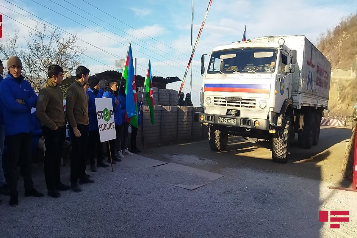 Supply vehicles of RPC unimpededly passed in direction of Azerbaijan's Lachin-VIDEO 